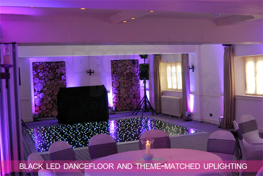 Cheltenham Wedding DJ - Black LED Starlight Dancefloor Hire