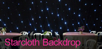 Venue Decoration with Star Cloth Backdrops by Deckstar Deluxe